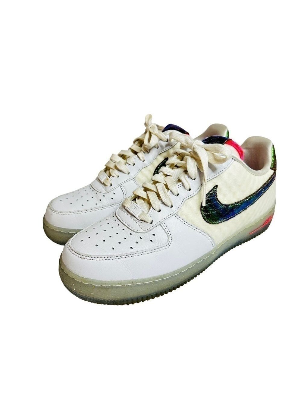 Nike Air Force 1 Low CMFT PRM QS White Metallic Gold Hyper Punch Sneaker Men’s 8 - Picture 6 of 12